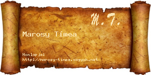 Marosy Tímea névjegykártya