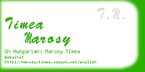 timea marosy business card